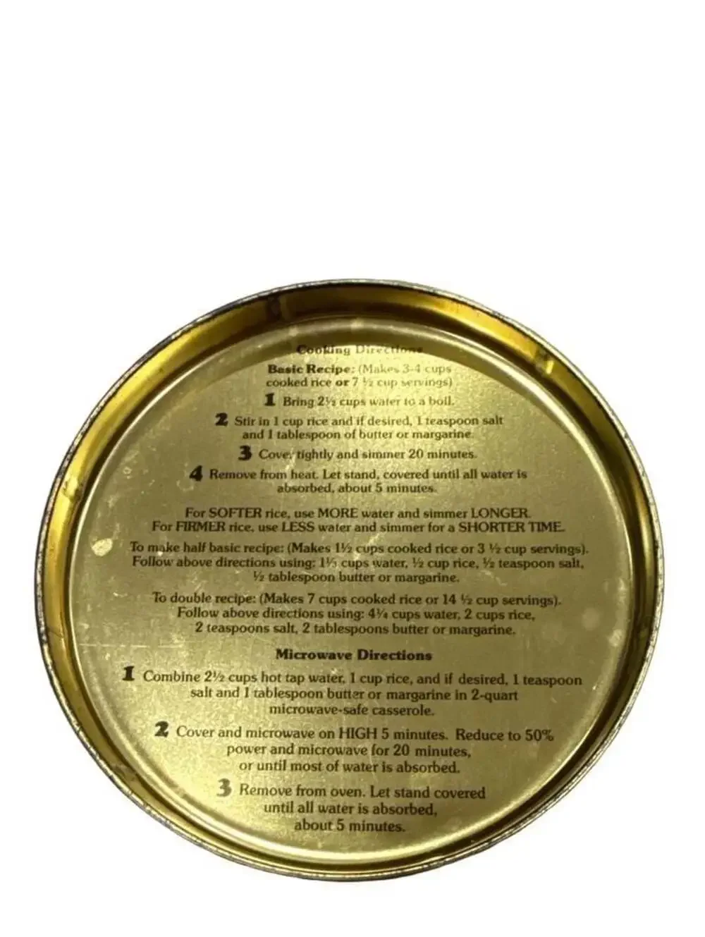 Vintage 1985 Uncle Ben's Rice Tin 64oz Container Kitchen Storage